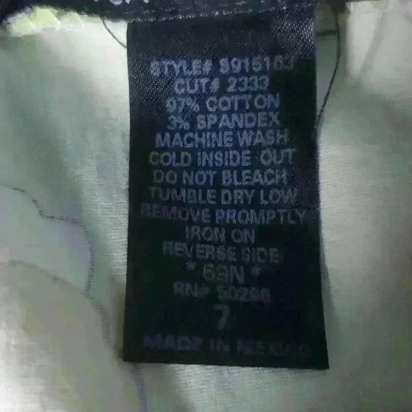 FAITH Love PASSION Retro Floral Print Micro Mini Skirt sz 7 - Picture 9 of 9